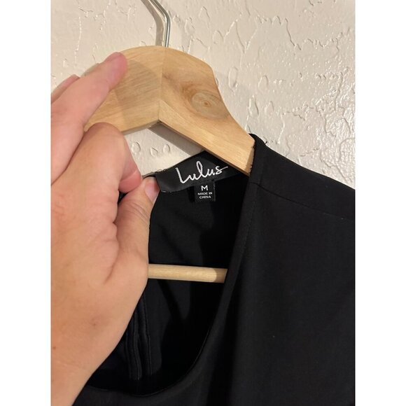 Lulus Black Conversation Piece Cutout Slit Maxi Dress - Picture 8 of 12